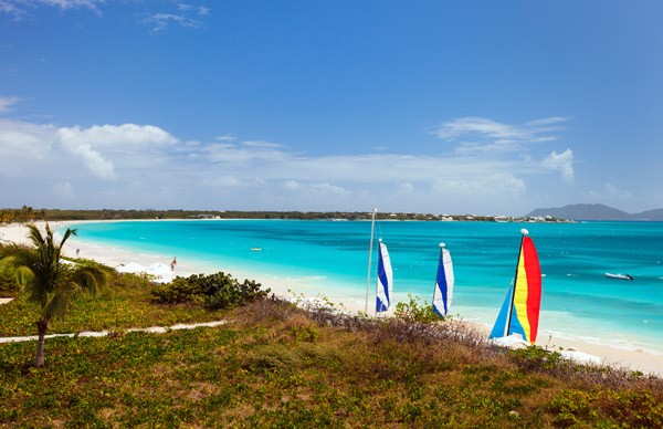 Stunning Rendezvous Bay beach on Caribbean island of Anguilla. Anguilla Yacht Charters