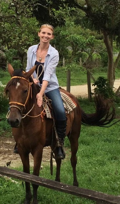 Jennifer Huffman on horseback
